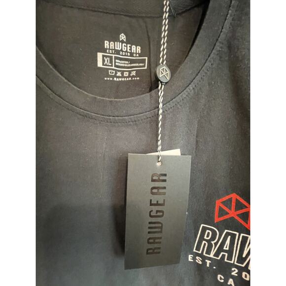 Raw Gear Men's XL Muscle Tank Black White Dip Dye RG339 By Bradley Martyn ✨NEW✨ - Picture 6 of 7